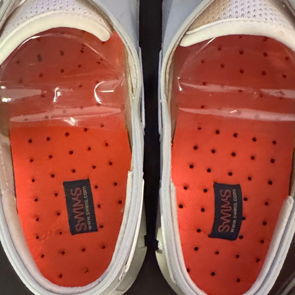 Swims Men's Boat Shoes - Light Blue and White size 9 - Picture 7 of 12